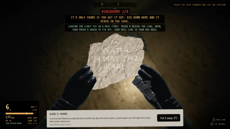 Holding Karl's mark, a stone dated 14 May 1962